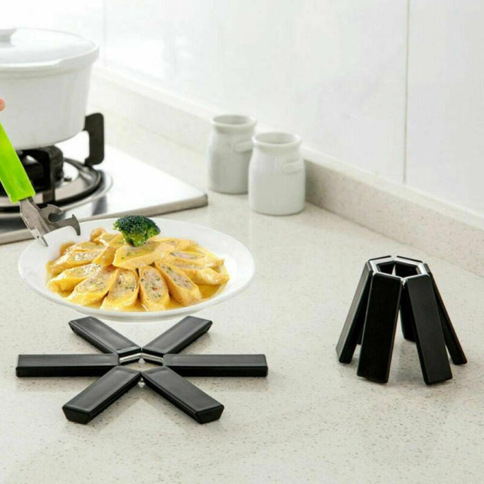 Creative Folding Heat Insulation Pot Pad Non Slip Foldable Bowl Cup Coaster Mat