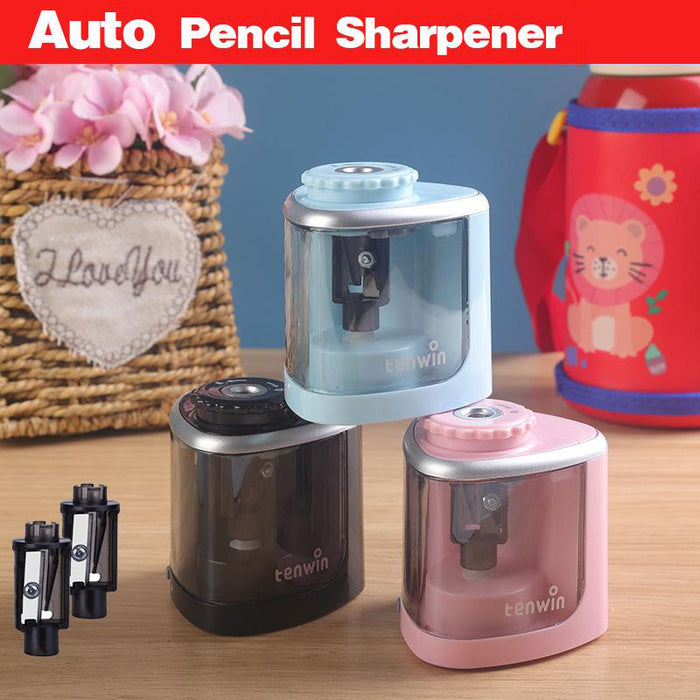 Electric Pencil Sharpener With 2 Blades Blue