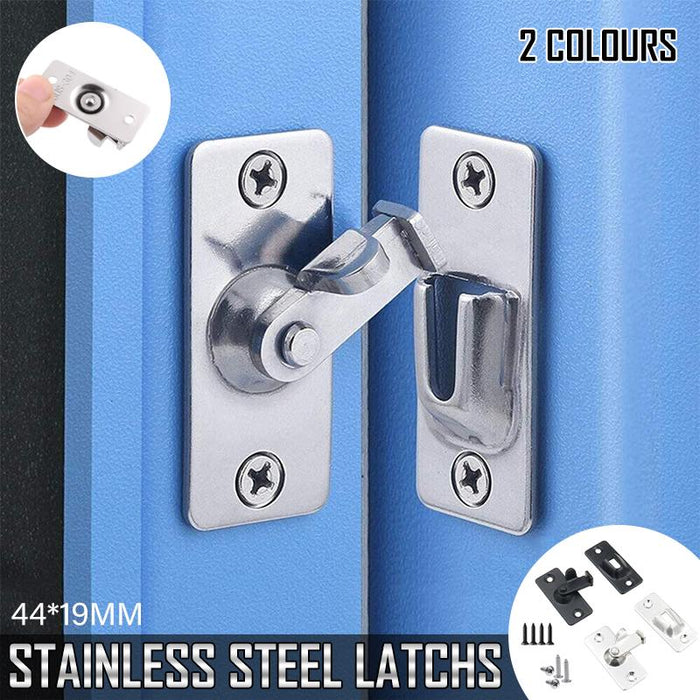 90 Degree Stainless Steel Latch Safety Right Angle Sliding Door Lock Door Hasp