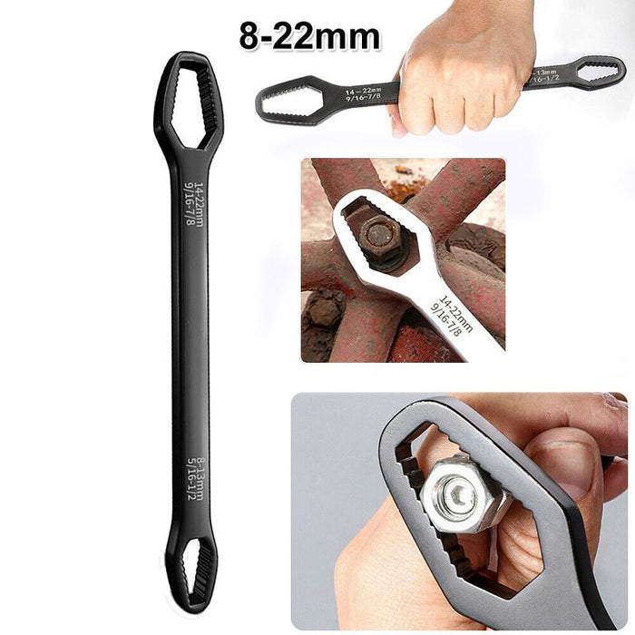 Universal Torx Screw Nuts Wrench Double Head Ratchet Spanner Repair Tools 8-22mm