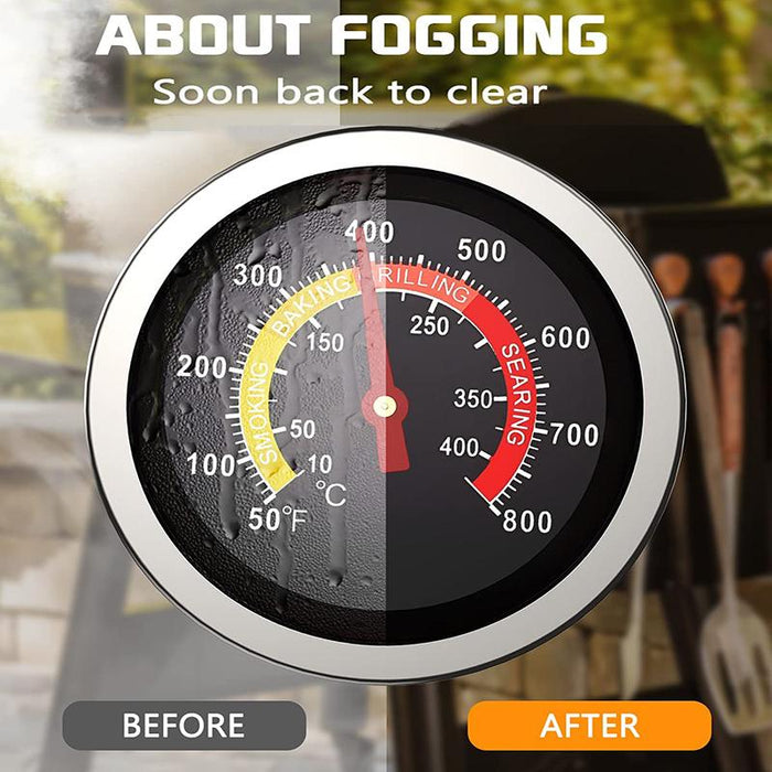 Barbecue Thermometer Oven Pit Temp Gauge 10~400℃ BBQ Smoker Grill Temperature