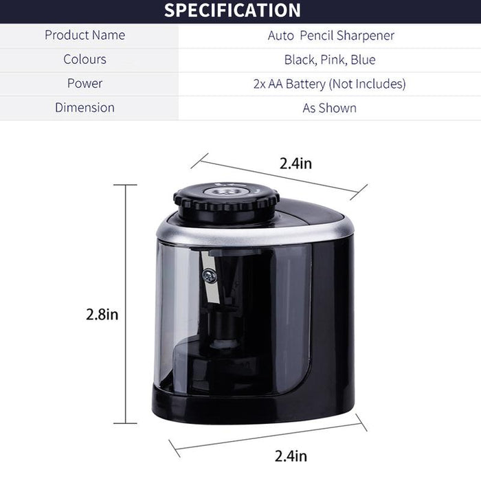 Electric Pencil Sharpener With 2 Blades Blue