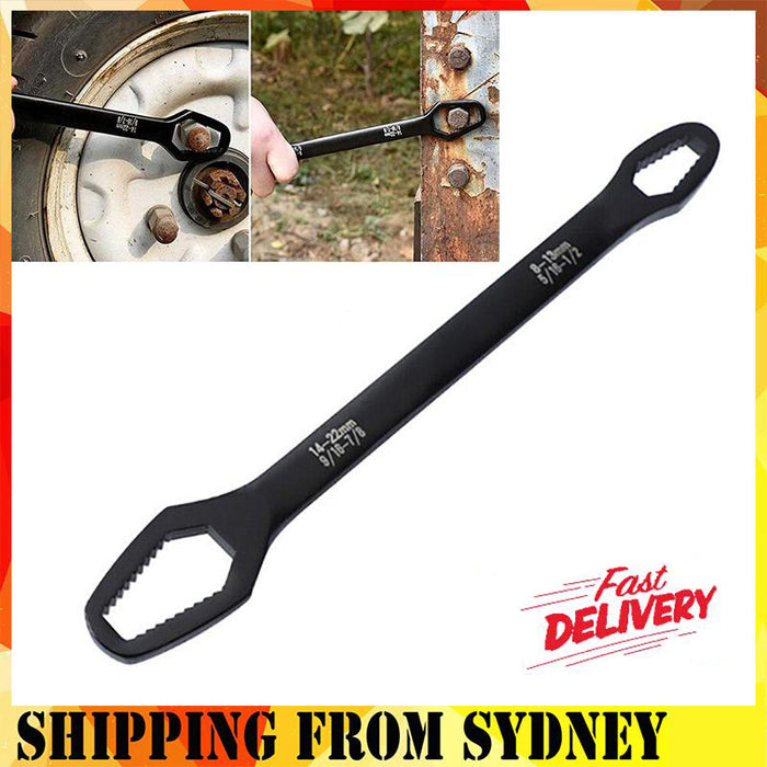 Universal Torx Screw Nuts Wrench Double Head Ratchet Spanner Repair Tools 8-22mm