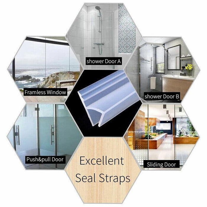 2M 6mm Seal Strip Screen Door Bathroom Shower Water Silicone H Shape