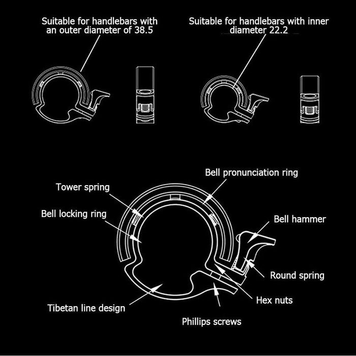 Stylish Bicycle Bell with Crisp Sound for All Ages