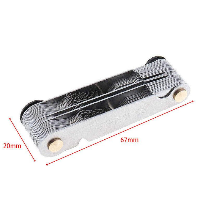 Metric 60 Degree Imperial 55 Degree One-piece Thread Gauge 50 Blades