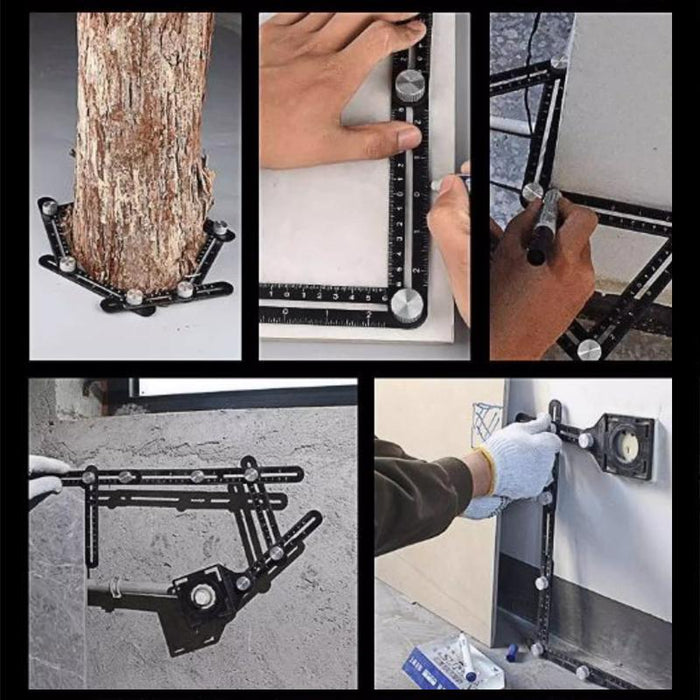 Universal Angularizer Ruler Multi Angle Measuring Template Tool Hole Locator