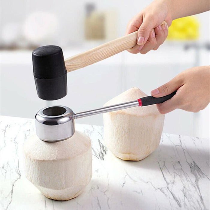 Coconut Opener Tool Set Stainless Steel Puncher Driller Coconut Opener Kit