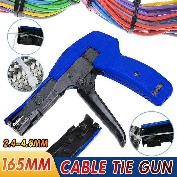 Heavy Duty Cable Tie Gun Automatic Tension Cut Off Width 2.4mm to 4.8mm