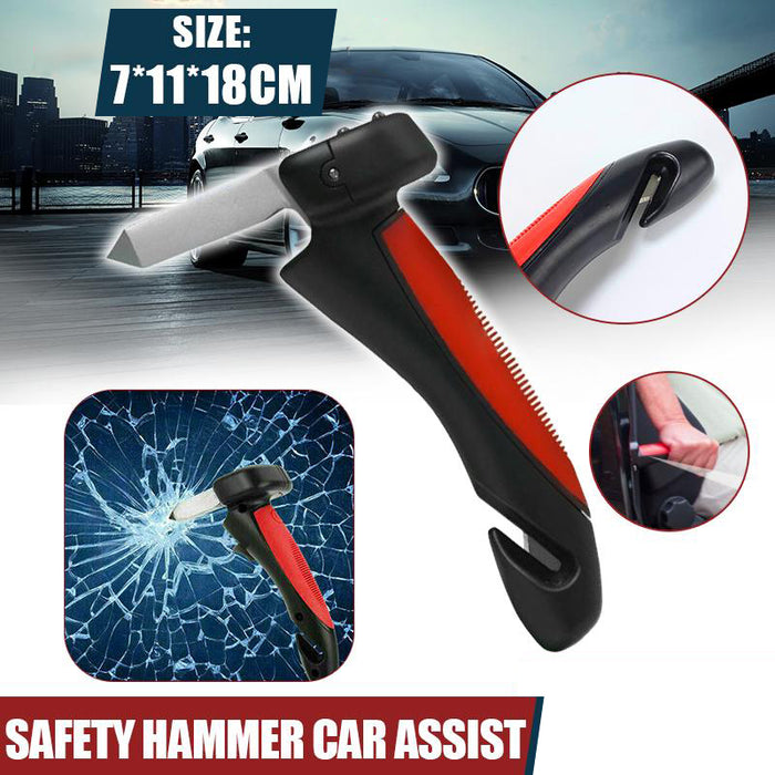 2X Car Door Handle Glass Breaker Flashlight