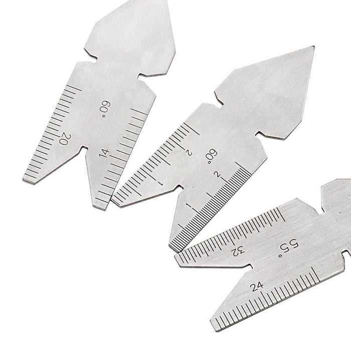 3PCS 55&60° Gauge Metric and English One-piece Thread Gauge
