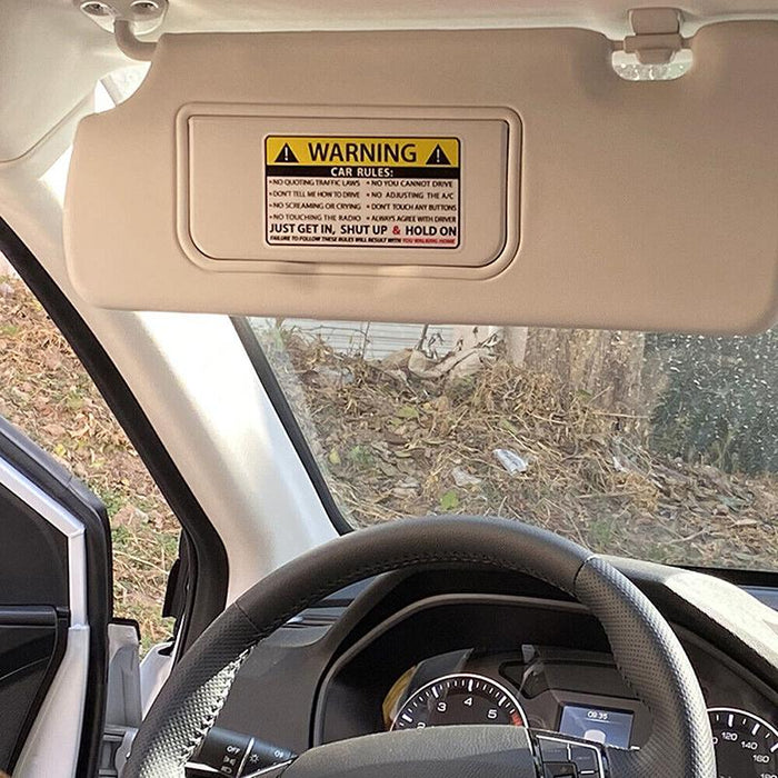 x2 Warning Rules Decal Sticker Funny For JDM Car Truck Bumper Window SUV