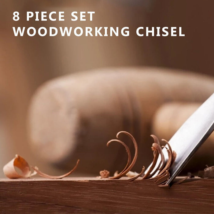 8pc Heavy Duty HSS Wood Lathe Chisel Set Turning Wood Tool Carving Gouge Durable