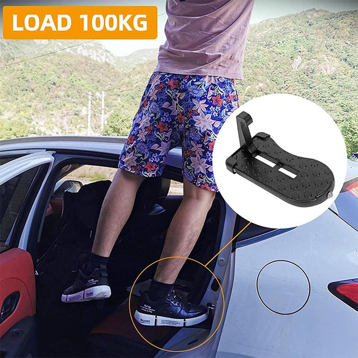 2xVehicle Access Roof Of Car Door Step Doorstep Rooftop Latch Pedal Hook Folding