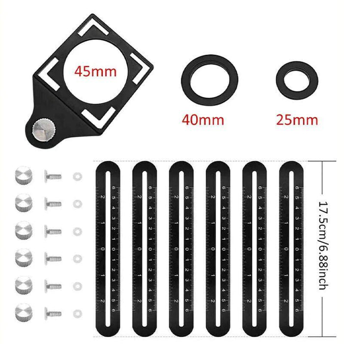 Universal Angularizer Ruler Multi Angle Measuring Template Tool Hole Locator