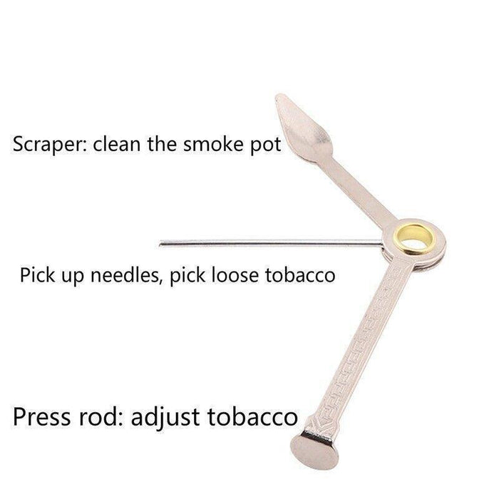 3 in1 Stainless Steel  Pipe Cleaner Cleaning Tool Multifunctional