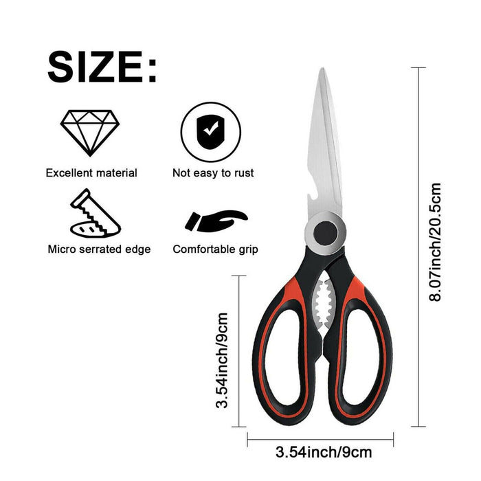 Multipurpose Kitchen Scissors for Efficient Cutting and Prepping