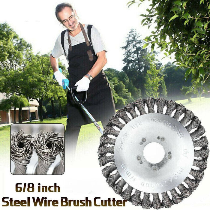 8 Inch Mower Head Steel Wire  Silver