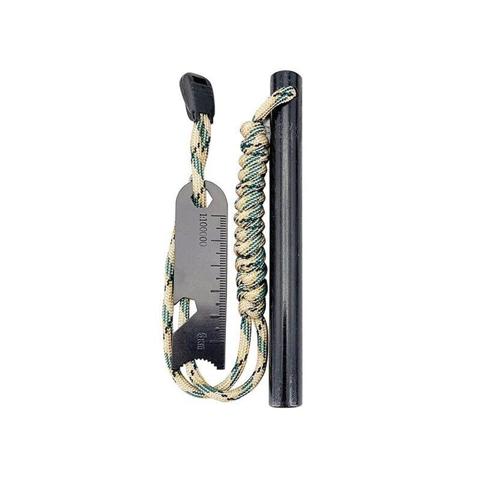 Ferrocerium Flint Rod 15cm x 1.3cm Survival Fire Starter with Striker Para-cord